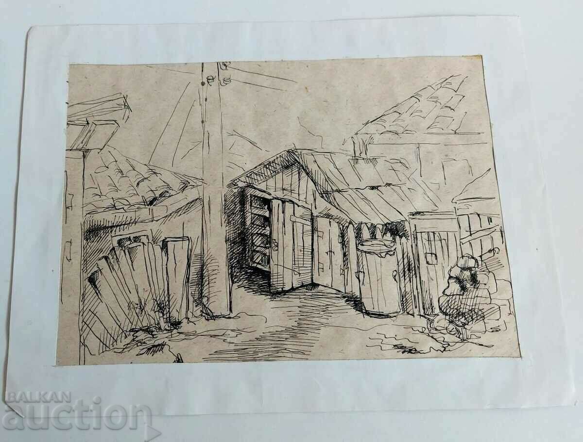 Old Painting Picture Landscape Old House Old Painting Picture Landscape Old House