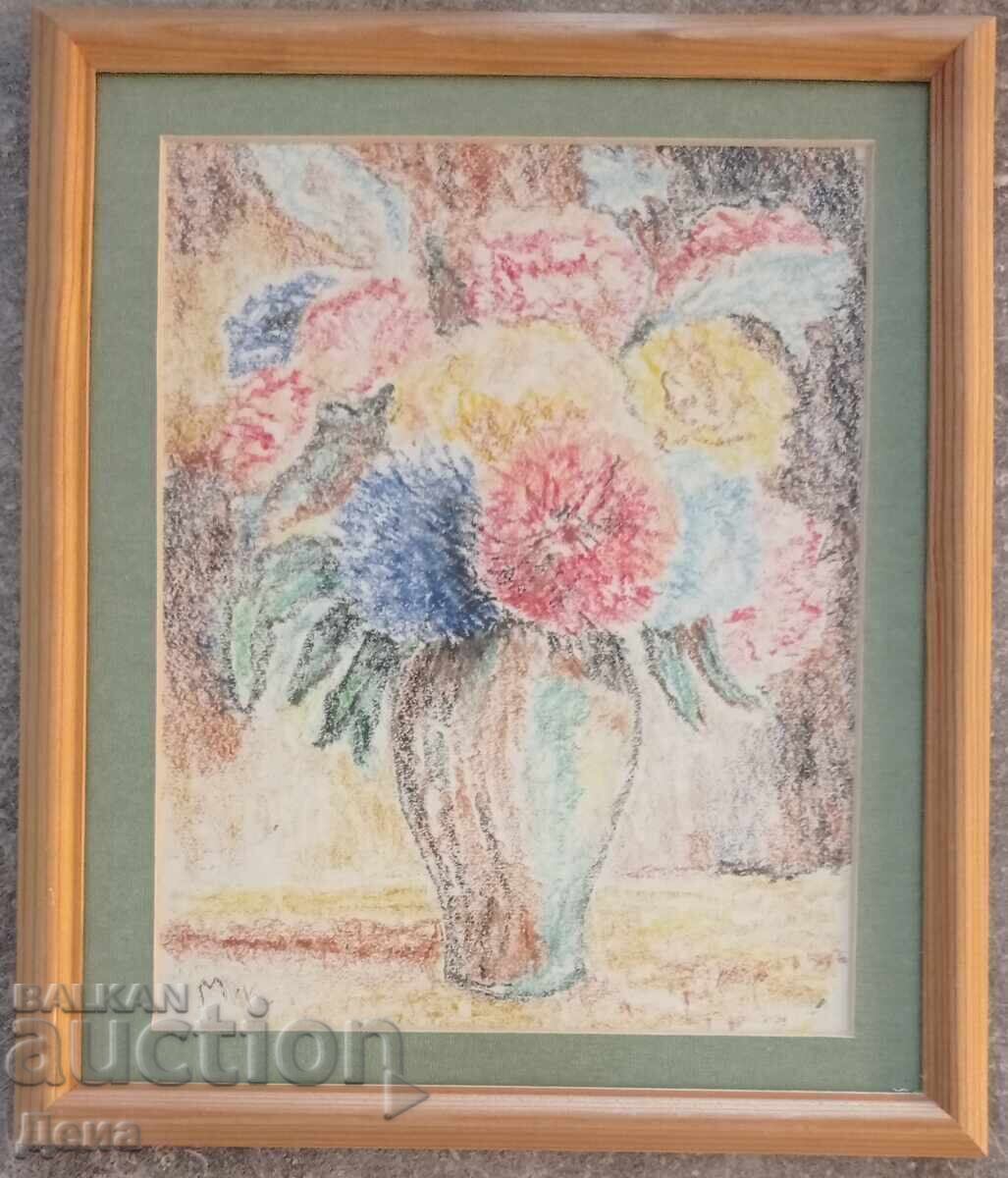 Natură moartă cu pastel