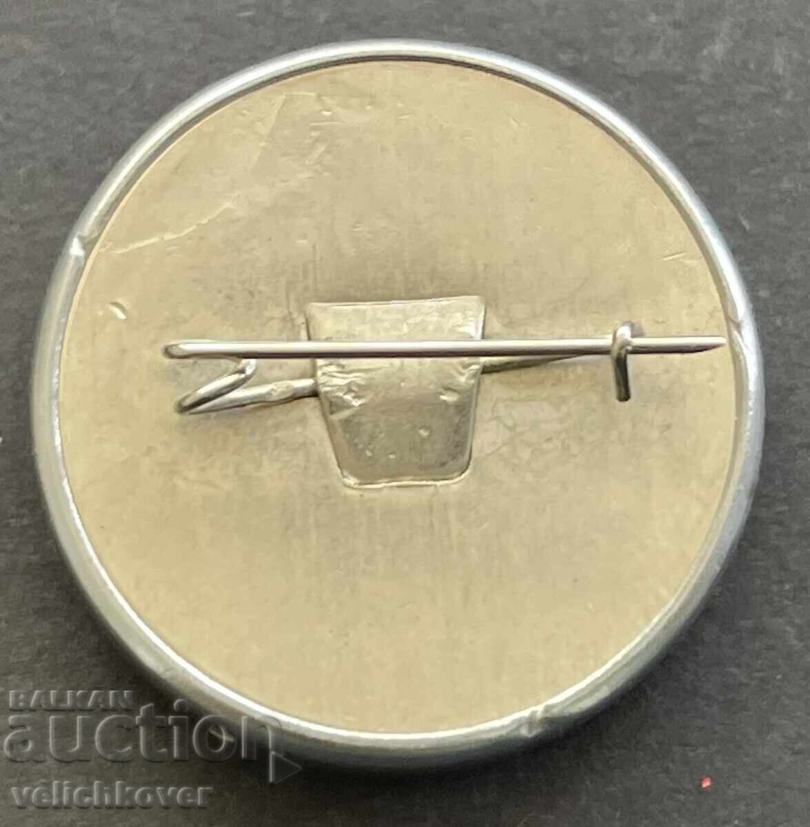 41707 USSR badge with the image of V.I. Lenin in ruby glass with price 5.00 BGN | € 2.56