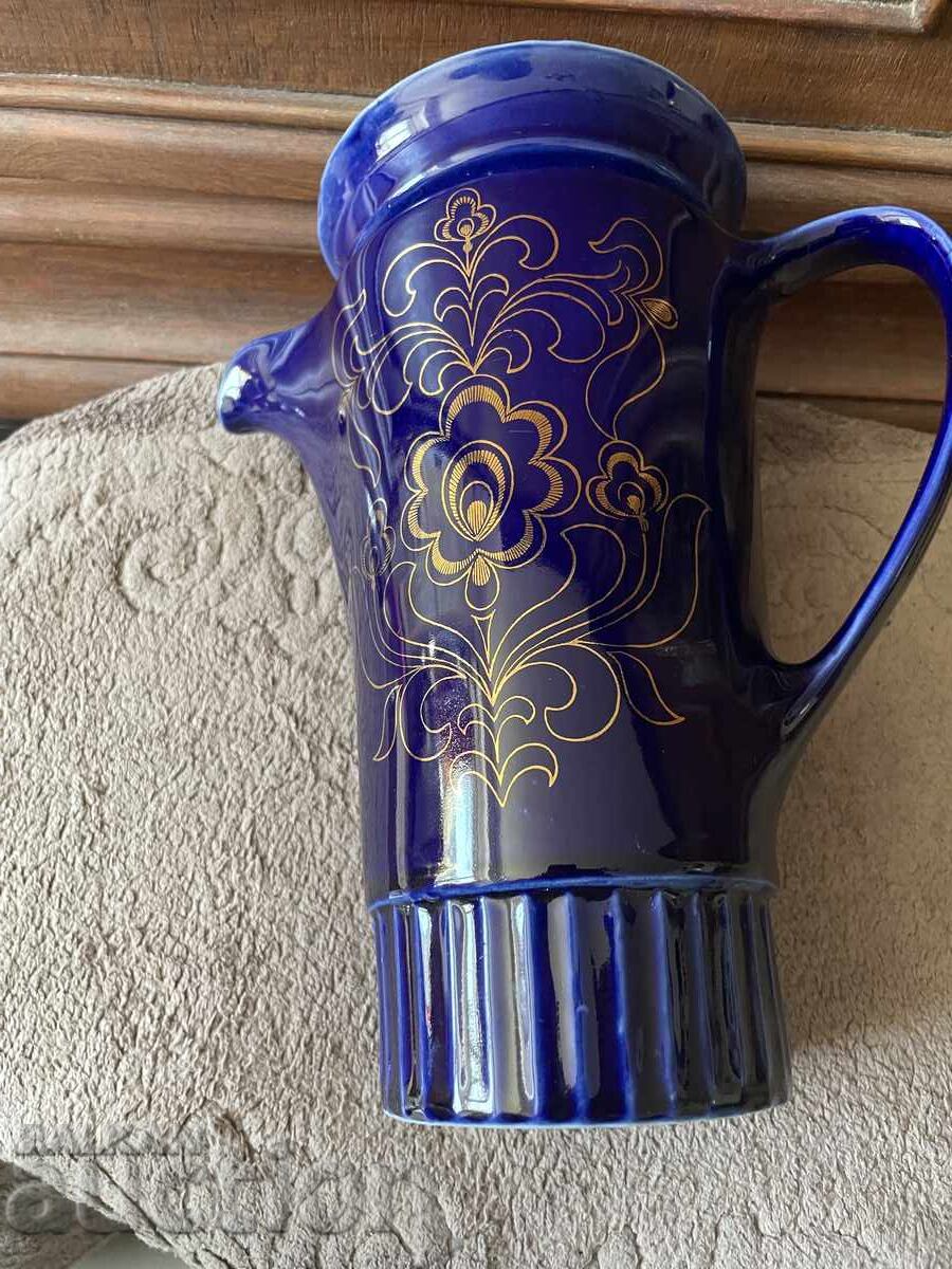 Delivery of Kettle with lid - Gzhel, cobalt, USSR