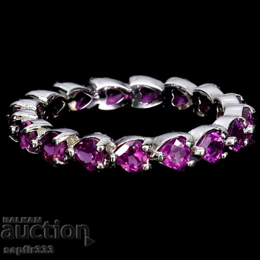 INIMĂ LUXOASĂ ELEGANȚĂ INEL NATURAL RODOLIT GRANAT INIMĂ LUXOASĂ ELEGANȚĂ INEL NATURAL RODOLIT GRANAT