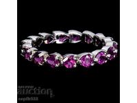 HEARTS LUXURIOUS ELEGANT RING NATURAL RHODOLITE GARNETS