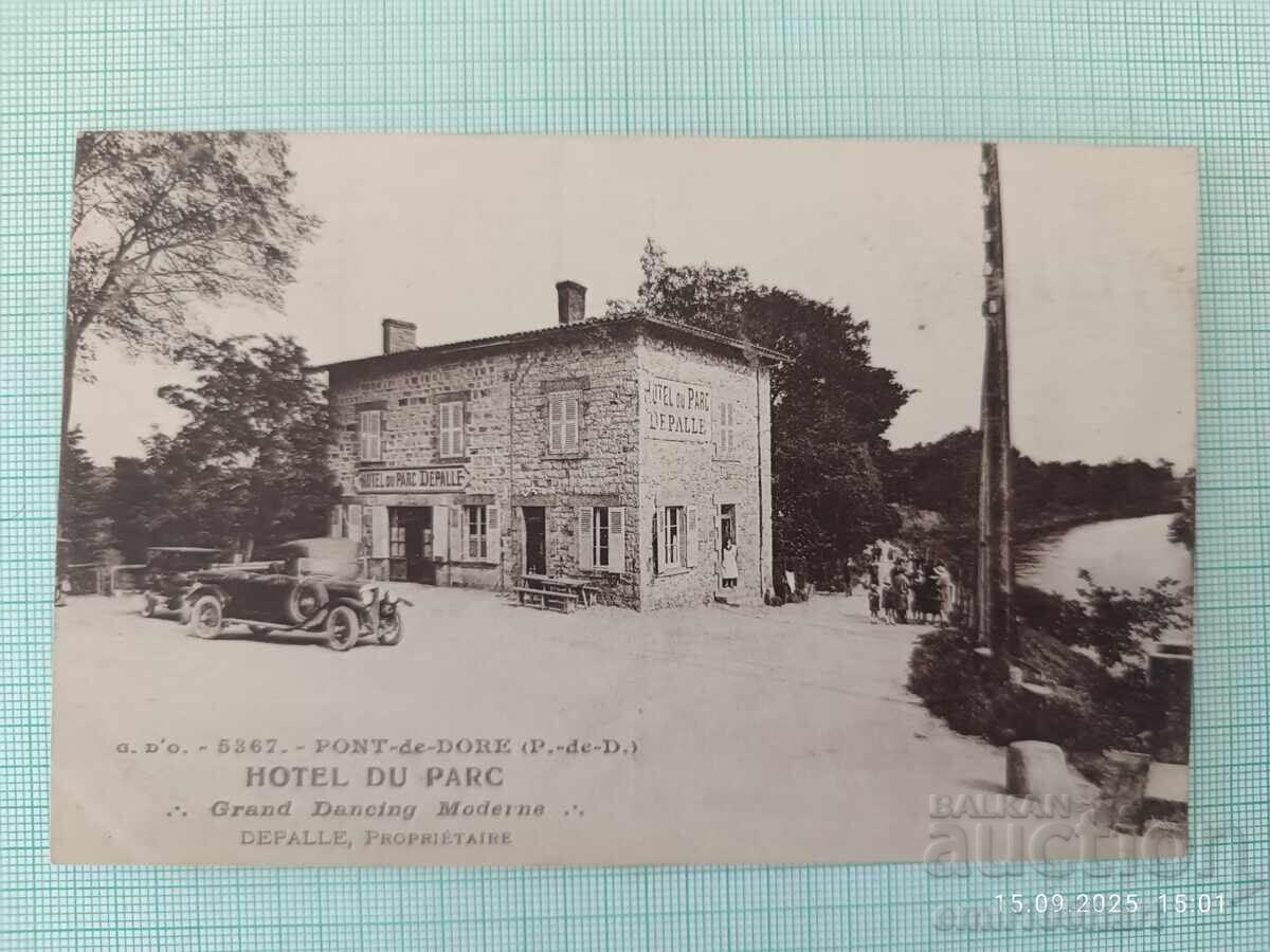 Old postcard Retro car
