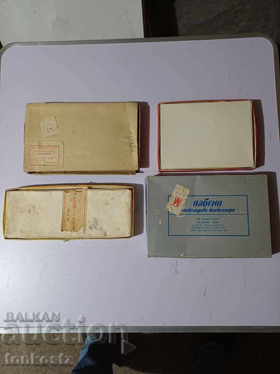 4 pcs. Boxes of chocolates 1978 with price 20.00 BGN | € 10.23 4 pcs. Boxes of chocolates 1978 with price 20.00 BGN | € 10.23