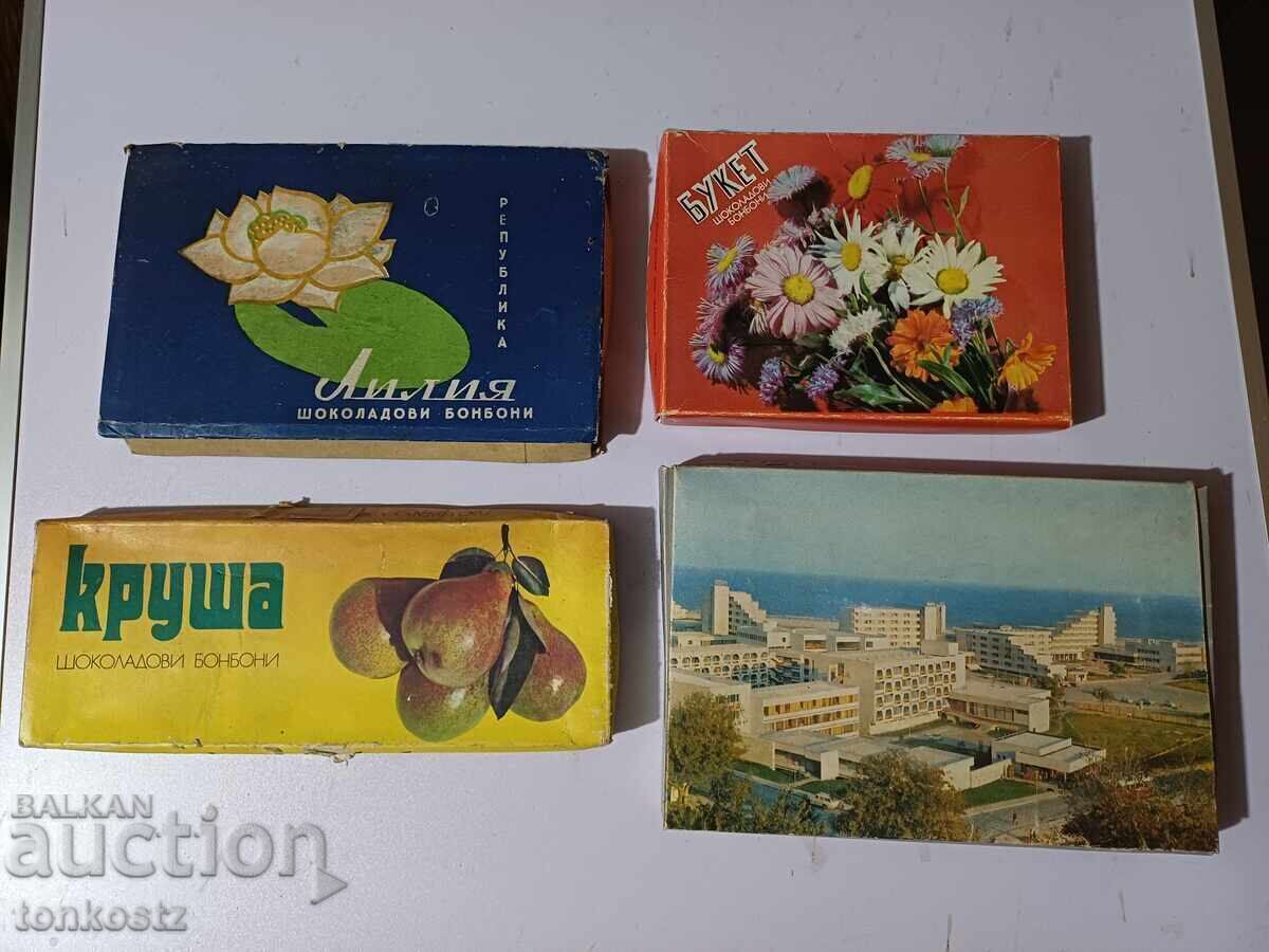 4 pcs. Boxes of chocolates 1978 4 pcs. Boxes of chocolates 1978