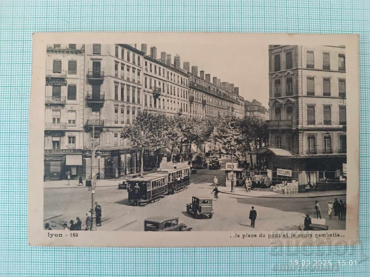 Παλιά καρτ ποστάλ Ρετρό αυτοκίνητο Λυών - με μάρκα Παλιά καρτ ποστάλ Ρετρό αυτοκίνητο Λυών - με μάρκα