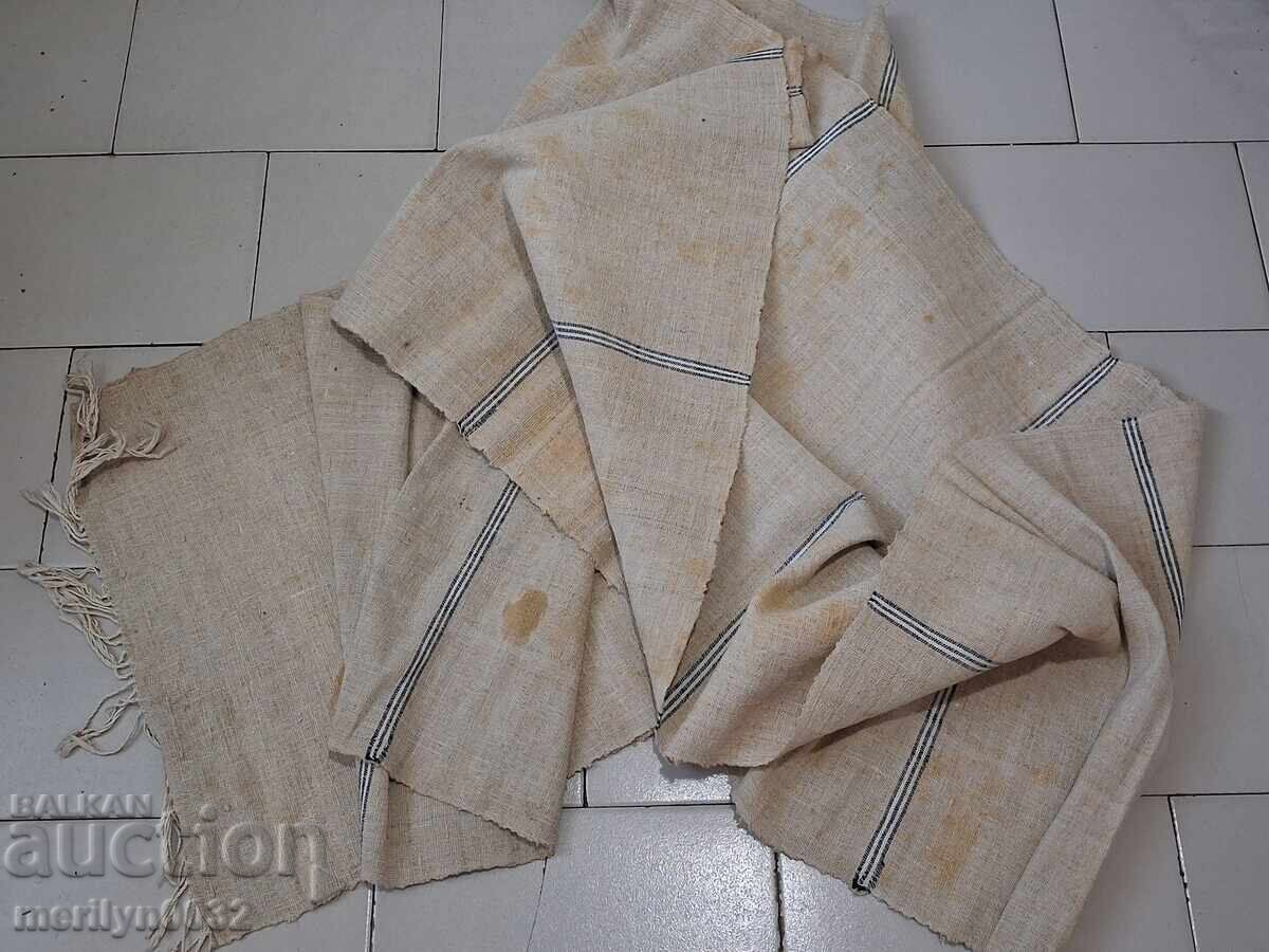 Delivery of Old hand-woven hemp canvas fabric runner rug