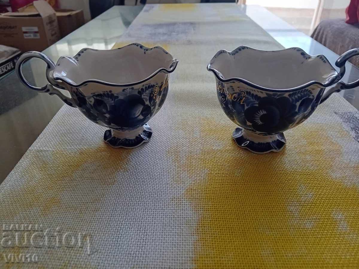 2 разкошни чаши Гжел ,наградни и халба