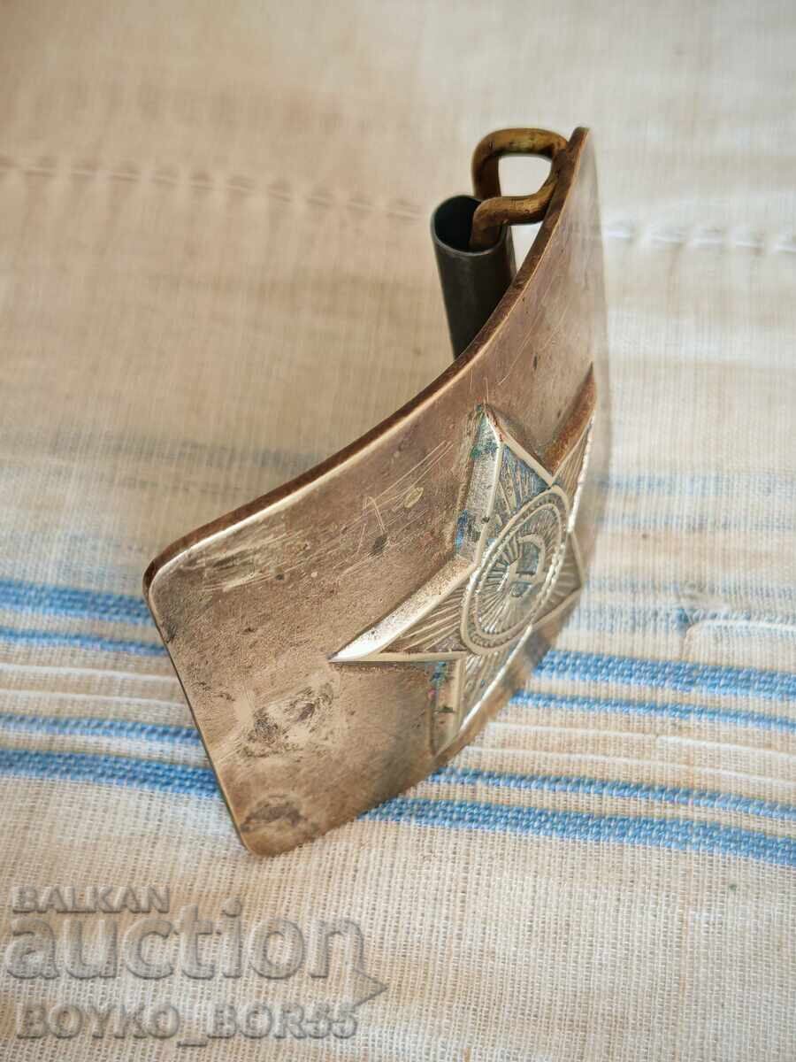 Super Rară Cataramă de Ofițer Militară Bulgară din Bronz, Anii 1950 cu preț 57.00 BGN | € 29.14