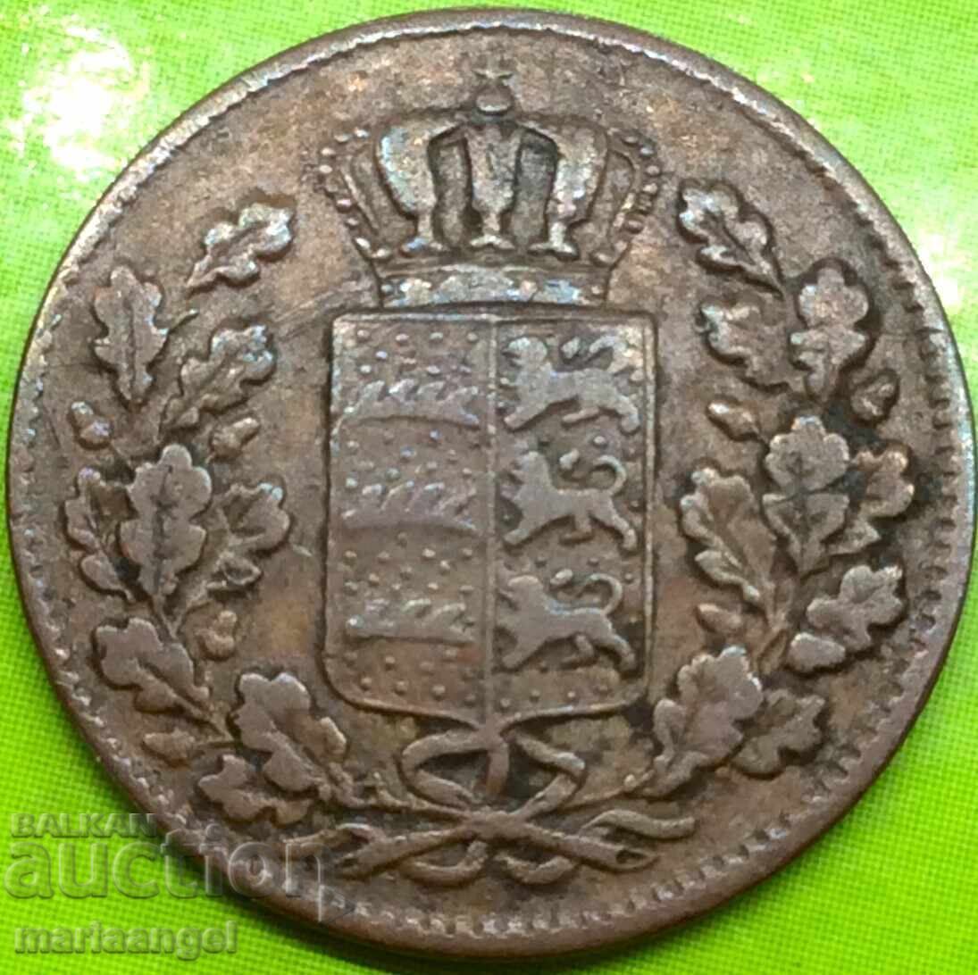 Auction 1/2 Kreuzer 1842 Germany Württemberg "3 Tigers" Auction 1/2 Kreuzer 1842 Germany Württemberg "3 Tigers"