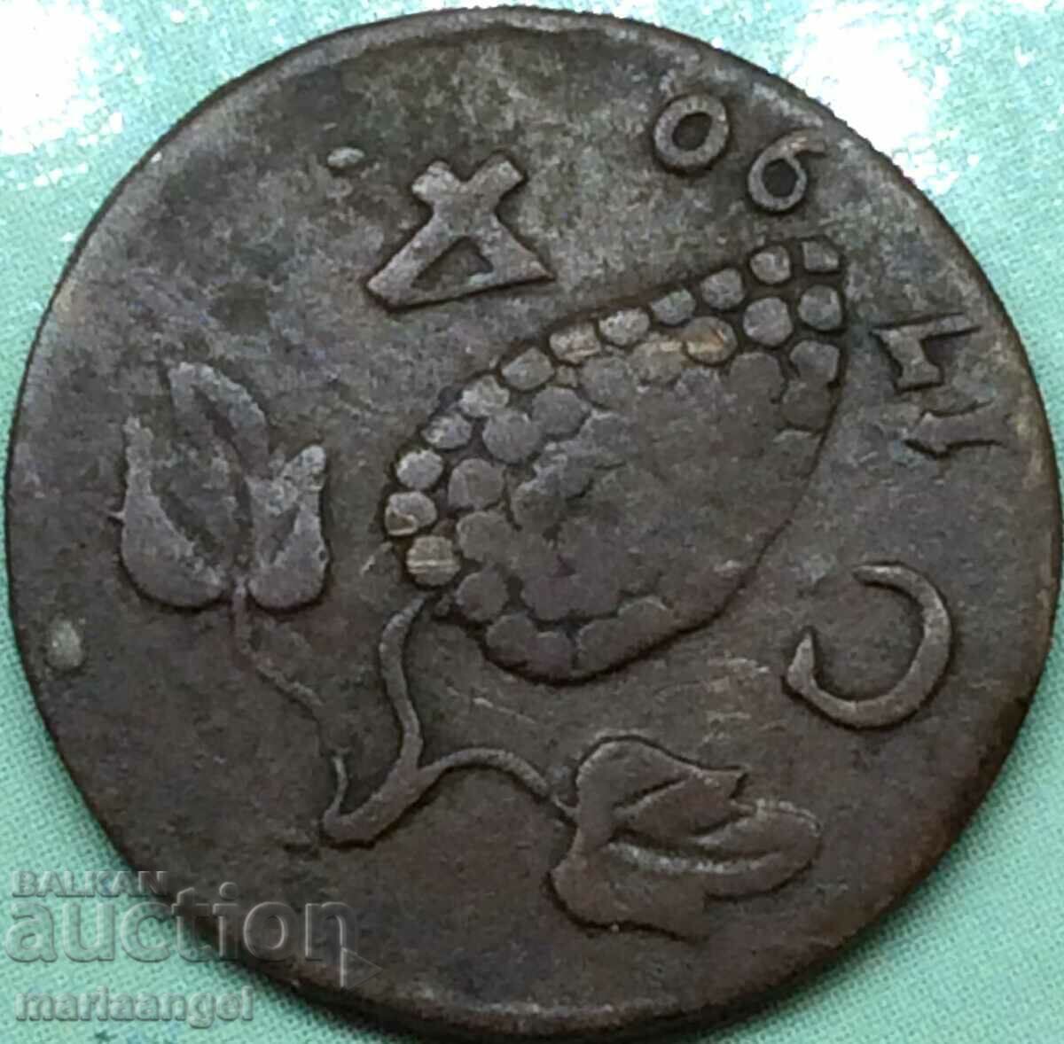 Naples 4 cavali (canes) 1790 Italy Grapes - rare - 5 Naples 4 cavali (canes) 1790 Italy Grapes - rare - 5