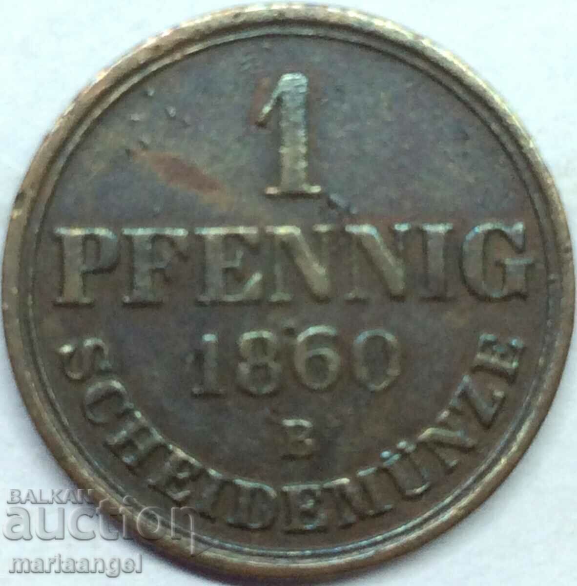 Auction 1 pfennig 1860 Germany Hanover Auction 1 pfennig 1860 Germany Hanover