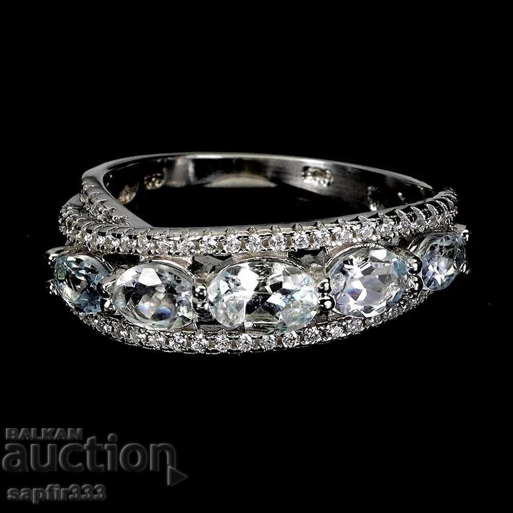 EXQUISITE UNIQUE DESIGNER AQUAMARINE RING EXQUISITE UNIQUE DESIGNER AQUAMARINE RING