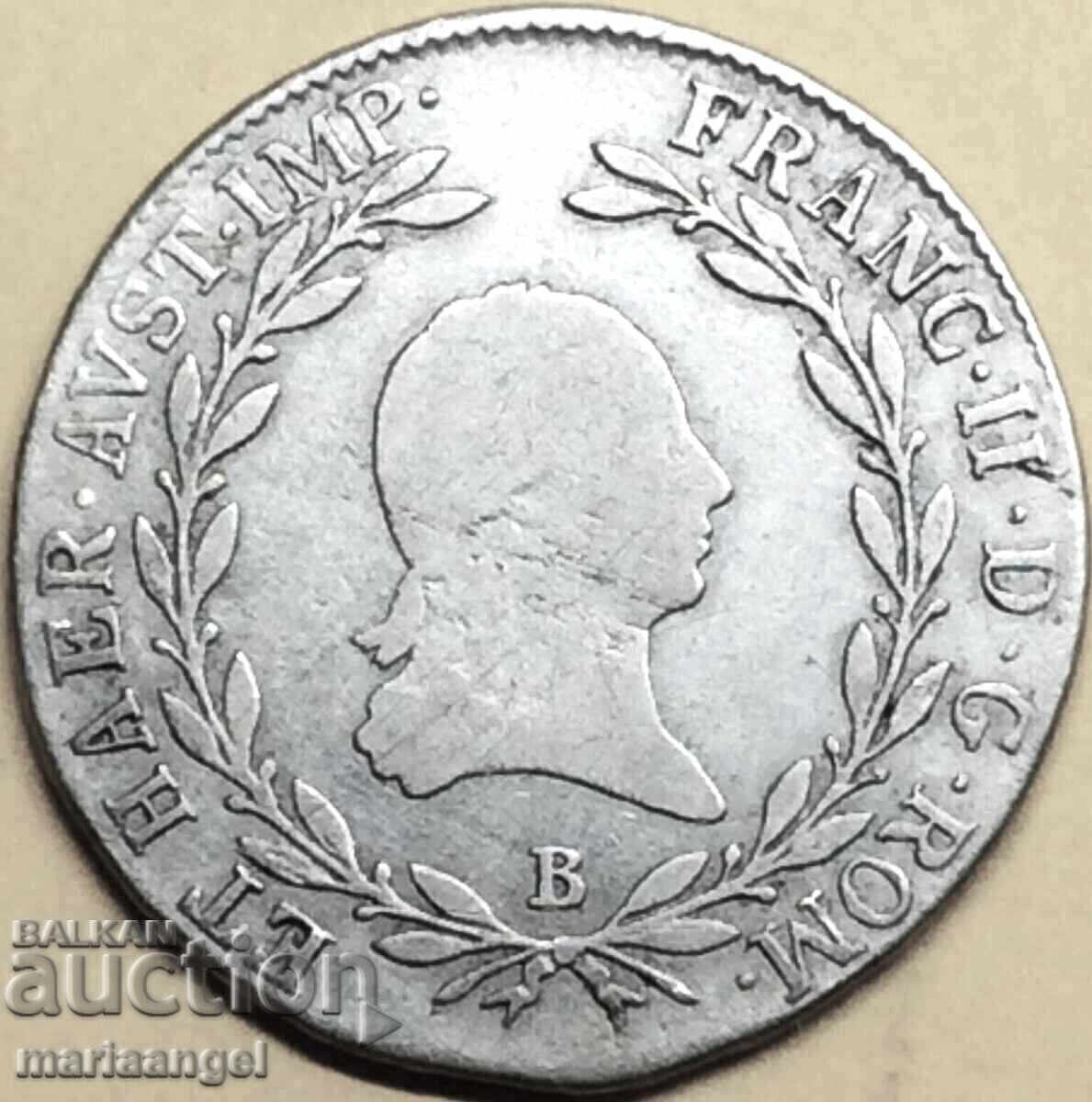 20 Kreuzer 1806 Αυστρία Β - Kremnitz Franz αργυρό - 5 20 Kreuzer 1806 Αυστρία Β - Kremnitz Franz αργυρό - 5