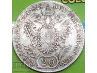 20 Kreuzer 1828 Αυστρία E - Carlsburg Francis αργυρό