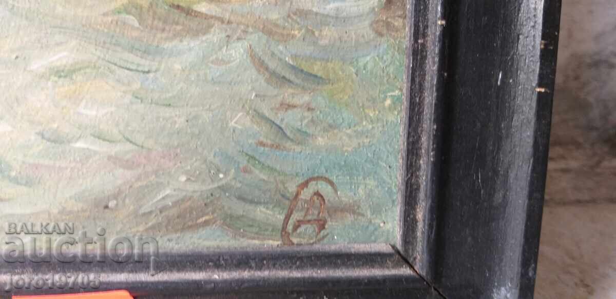 Auction  Oil painting - Dimitar Skarlatov / fiberboard