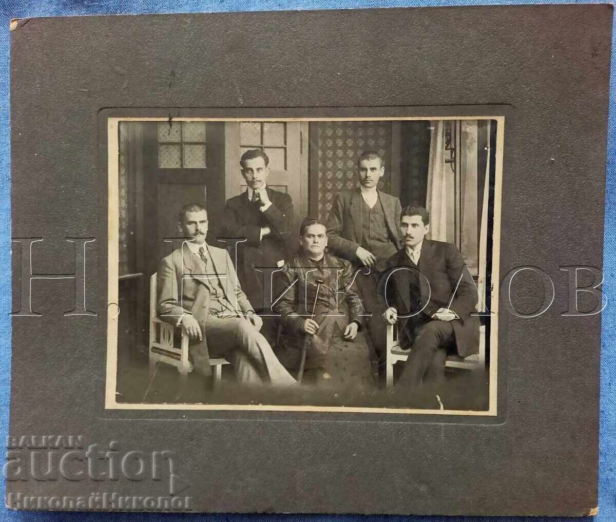 1911 FOTOGRAFIE CARTON PLEVEN FAMILIA PAȘOVSKI PENTRU ȘCODRAC E417