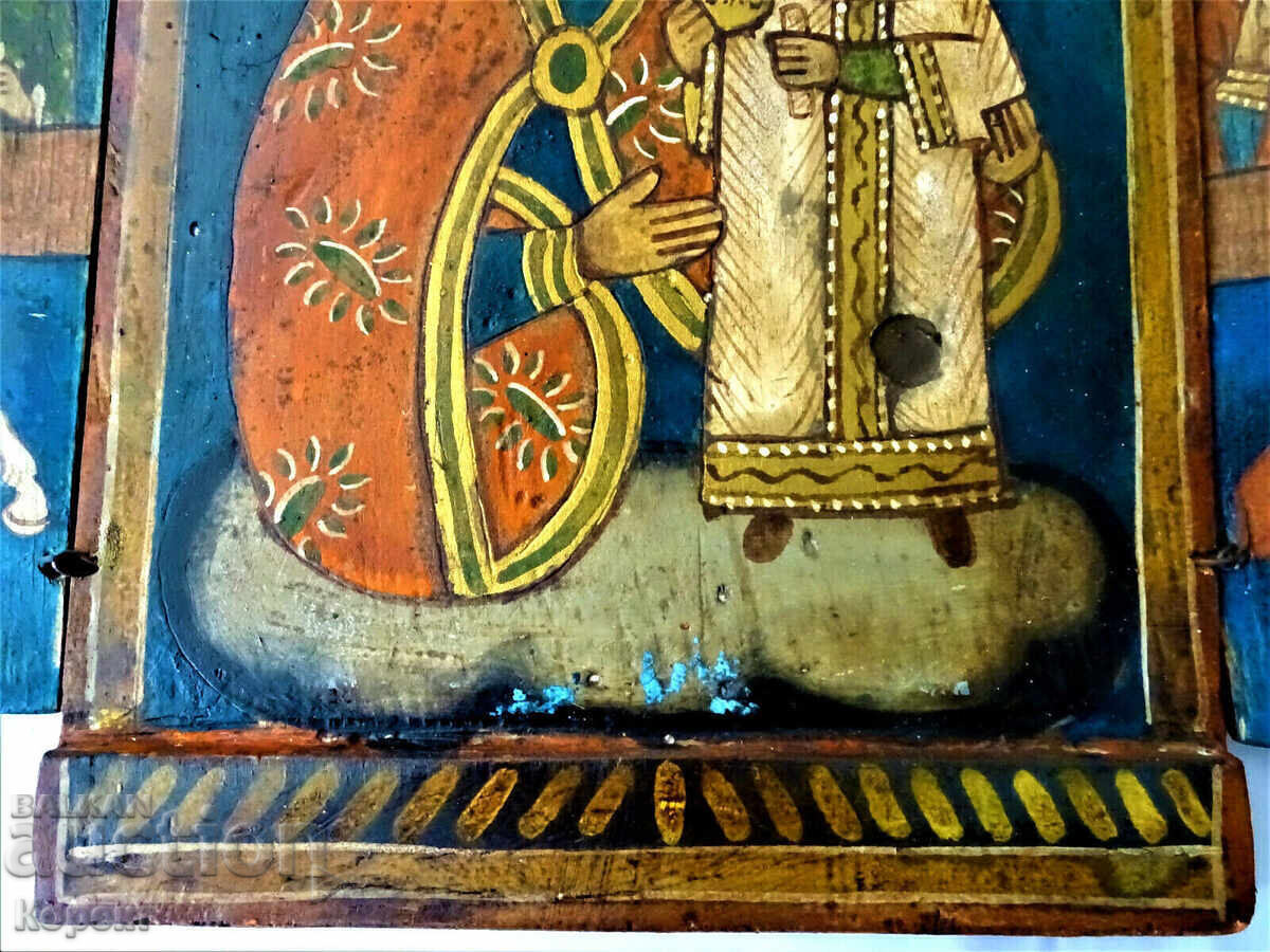 Licitație Icoană ortodoxă pictată - triptic 1