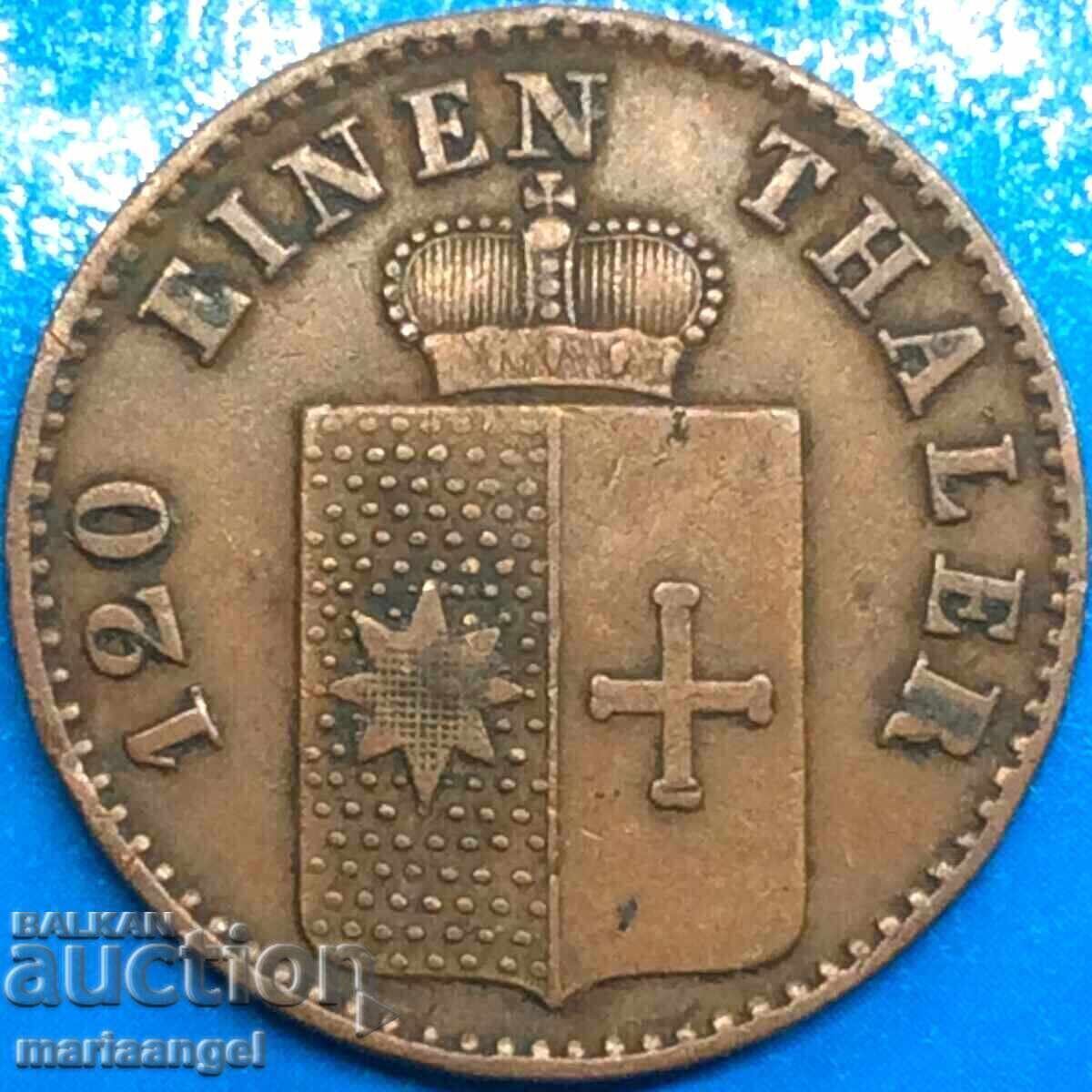 3 pfennig 1867 Waldeck-Pyrmont Γερμανία χαλκός - σπάνιος - 5