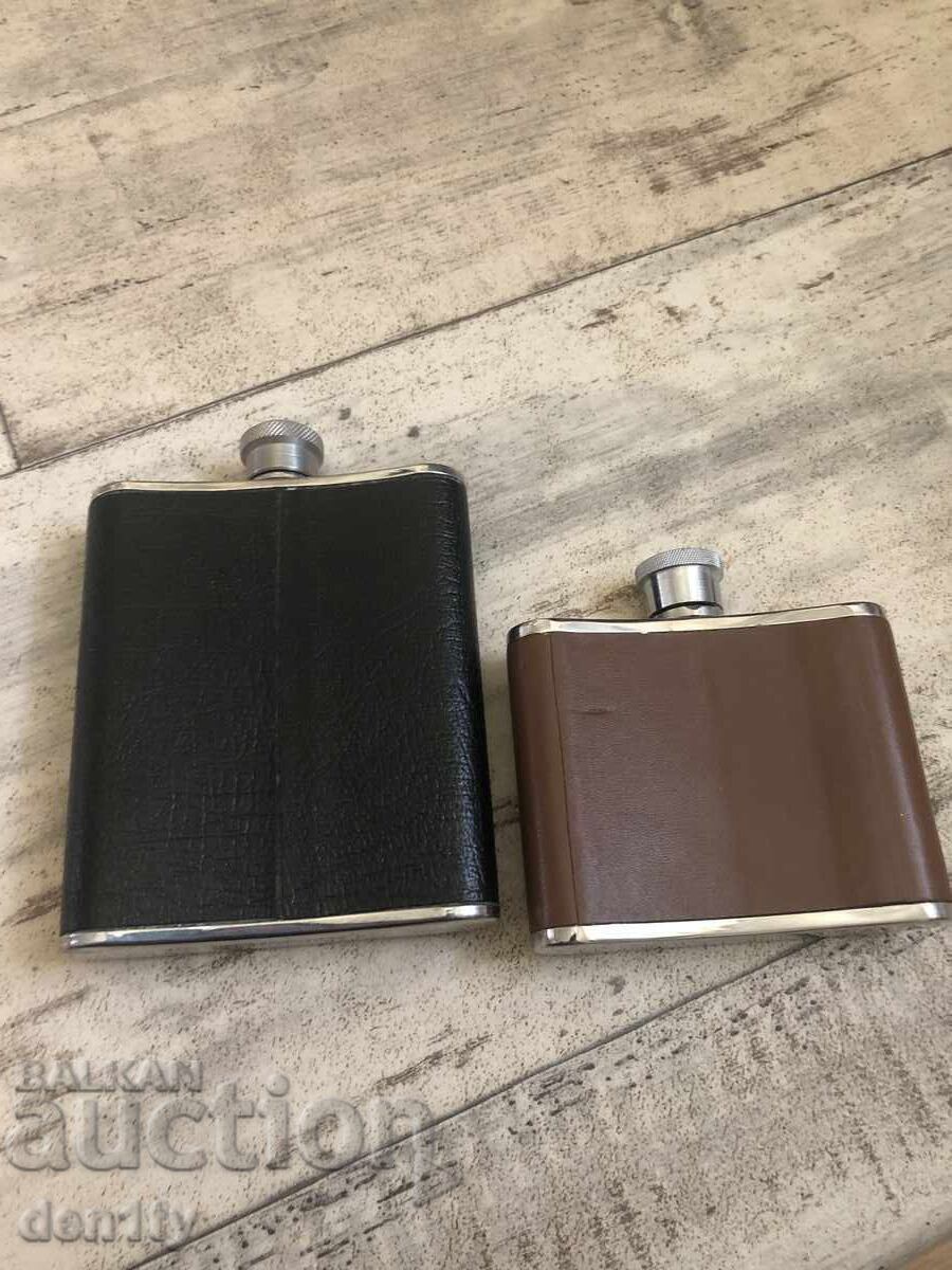 произведено в Англия Джобна фласка, метално шише - 5