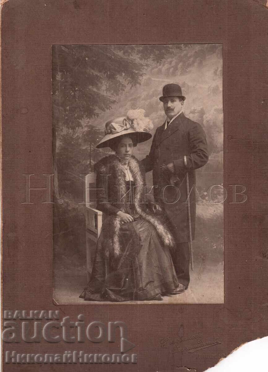 OLD PHOTO CARD PLEVEN PHOTO SERAFIMOV DOGRAMADZHIEV E420