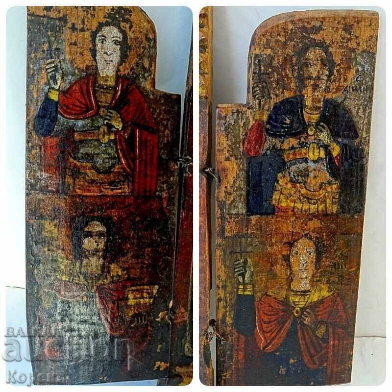 Παράδοση Παλιά Ορθόδοξη ζωγραφιστή εικόνα - τρίπτυχο 2
