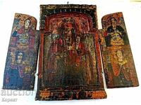 Old Orthodox painted icon - triptych 2