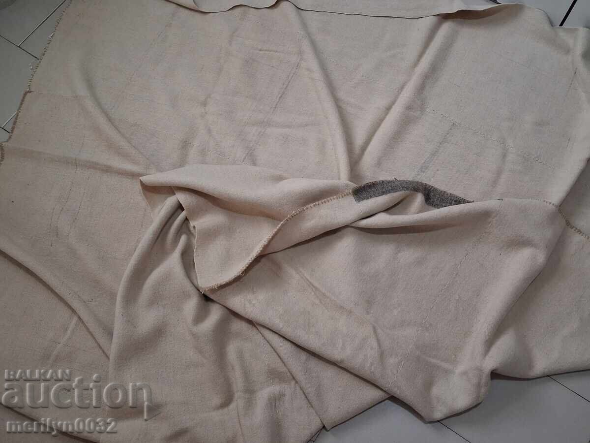 Δημοπρασία Staro χειροποίητο μάλλινο υφαντό πάπλωμα λευκό φανέλα 1.95/1.85 μέτρα