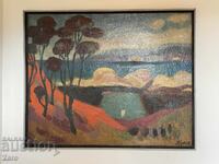 Roger Kraev Oil Paints Canvas Old Painting 81/65