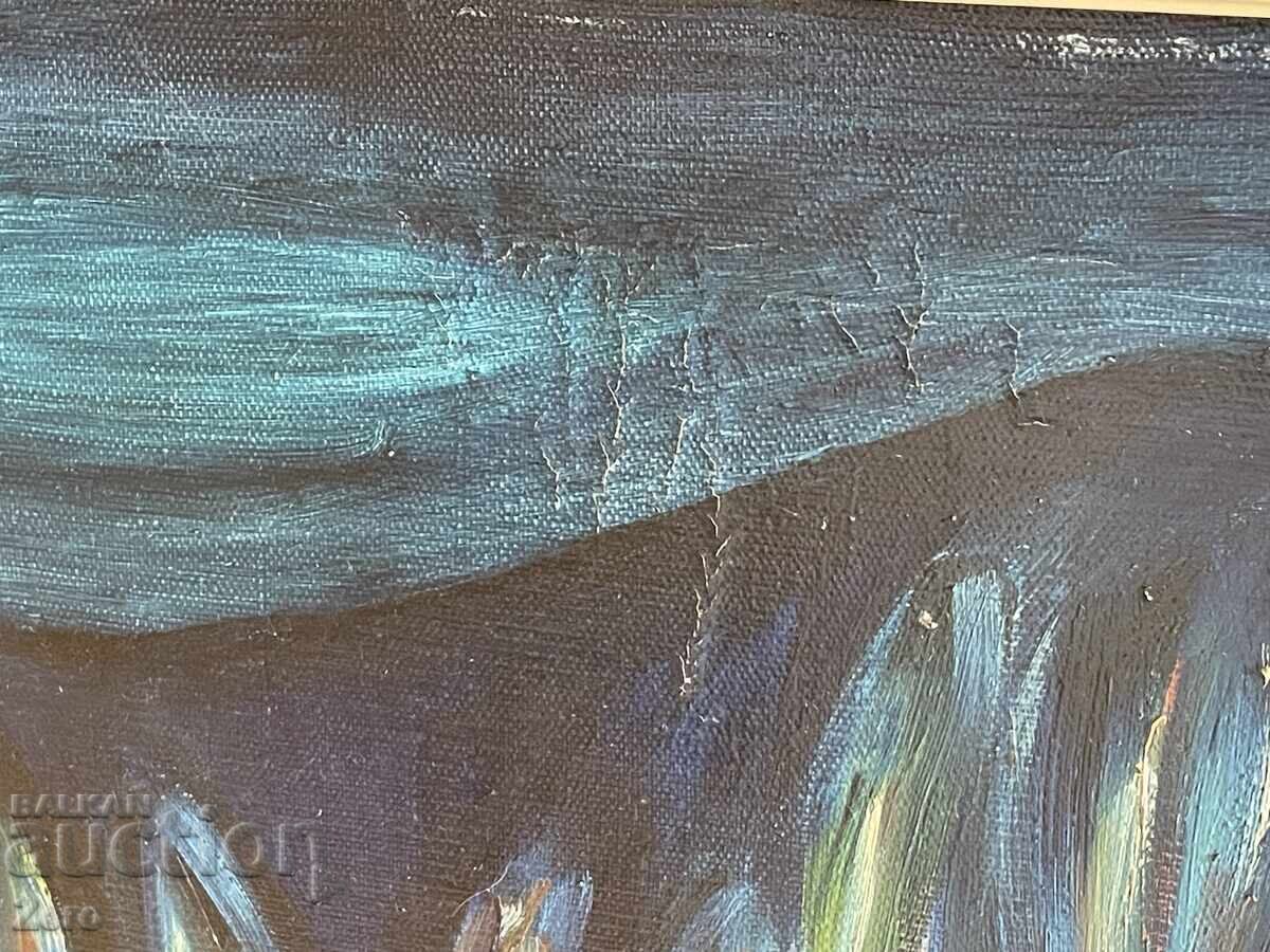 Delivery of Margarita Boyadzhieva MB Oil Painting Large Old Painting 92/73 Delivery of Margarita Boyadzhieva MB Oil Painting Large Old Painting 92/73