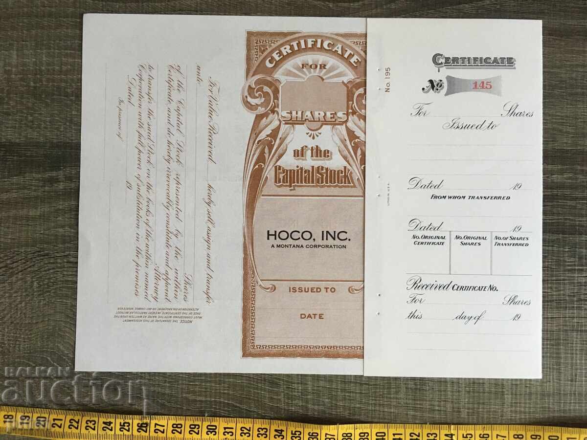 Certificat de Acțiune SUA cu preț 8.00 BGN | € 4.09