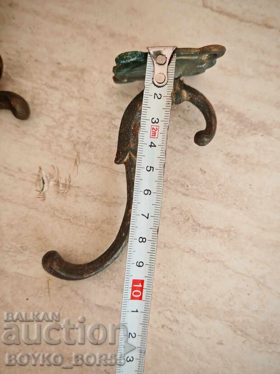 Five Antique Bronze Hangers 10 cm - 5