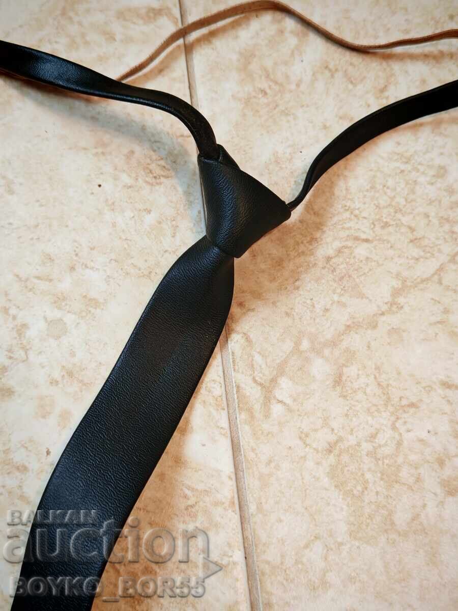 Rare Bulgarian Military Officer's Leather Tie