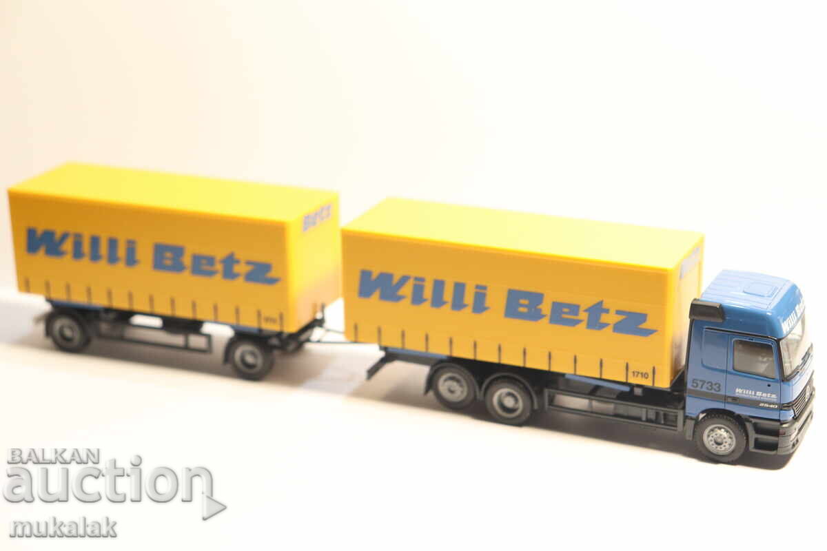 HERPA H0 1/87 MERCEDES ACTROS WILLI BETZ КАМИОН МОДЕЛ - 7 HERPA H0 1/87 MERCEDES ACTROS WILLI BETZ КАМИОН МОДЕЛ - 7