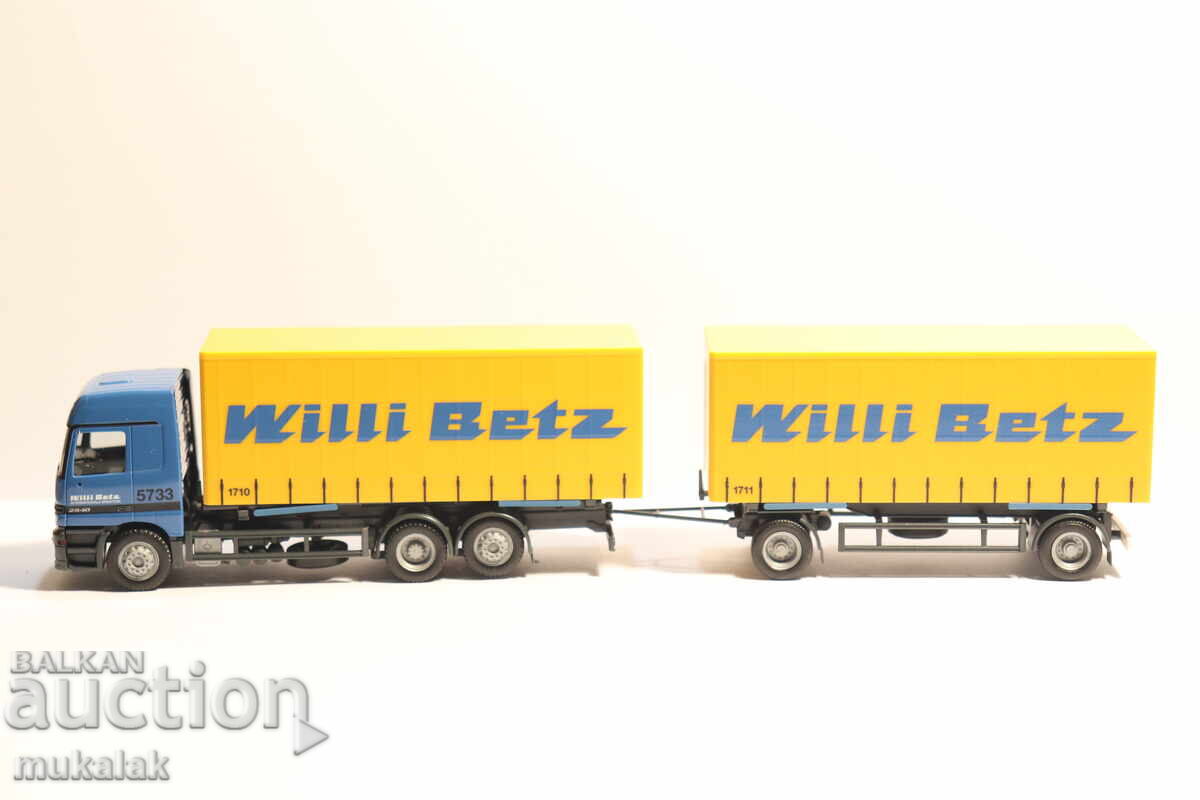 HERPA H0 1/87 MERCEDES ACTROS WILLI BETZ КАМИОН МОДЕЛ HERPA H0 1/87 MERCEDES ACTROS WILLI BETZ КАМИОН МОДЕЛ