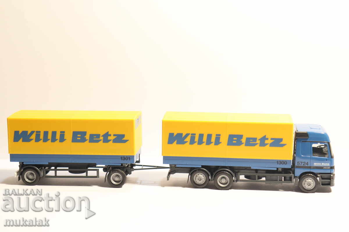 HERPA H0 1/87 MERCEDES ACTROS WILLI BETZ КАМИОН МОДЕЛ - 7 HERPA H0 1/87 MERCEDES ACTROS WILLI BETZ КАМИОН МОДЕЛ - 7