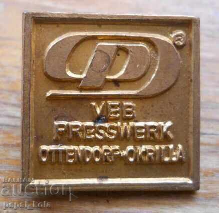 Значка  "WEB Presswerk Ottendorf-okrilla" -  Германия