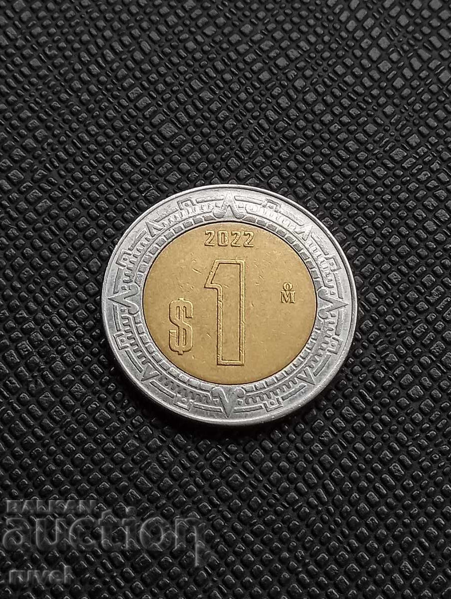 Мексико 1 песо 2022 г. Мексико 1 песо 2022 г.