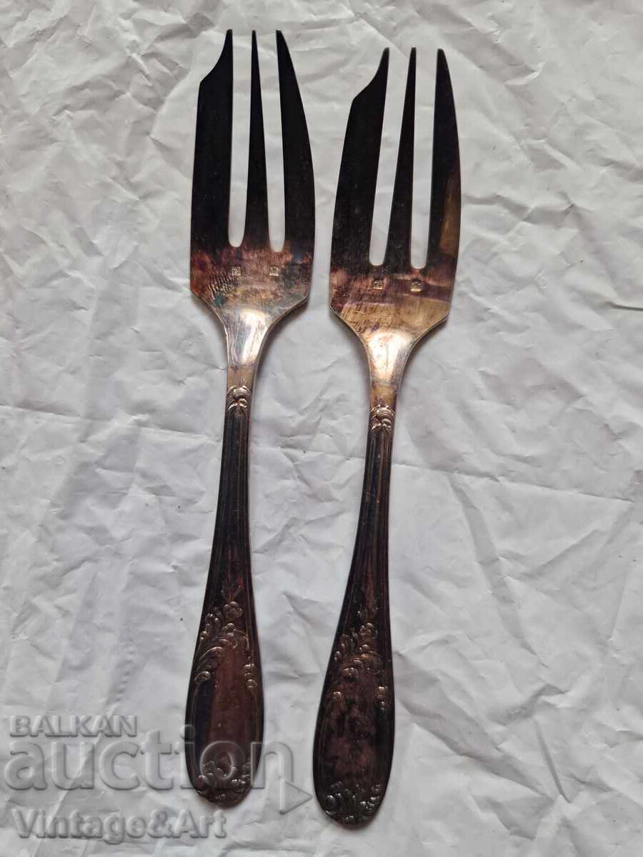 Аукцион Посребрен Десертен Сервиз 13 части Прибори Хранене