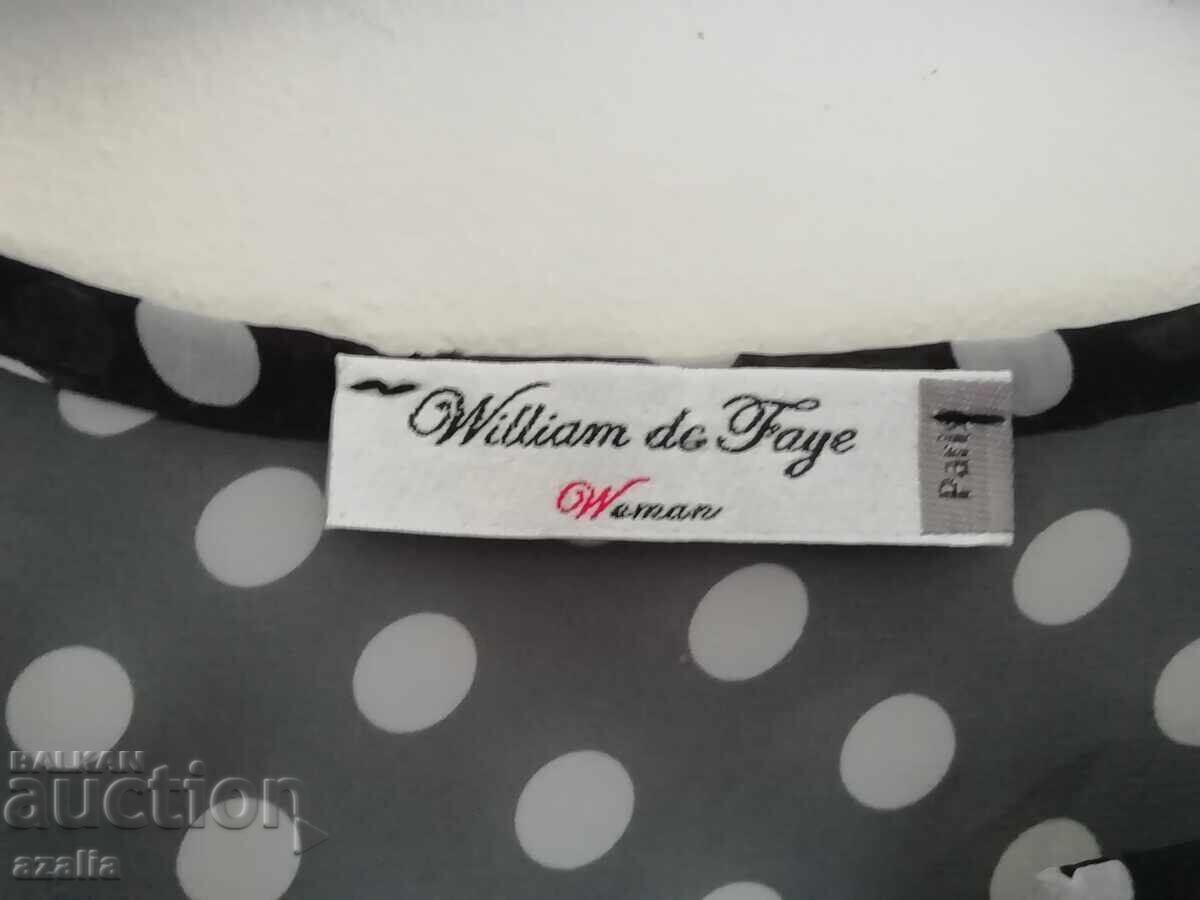 Auction Chiffon tunic, black with white polka dots Auction Chiffon tunic, black with white polka dots