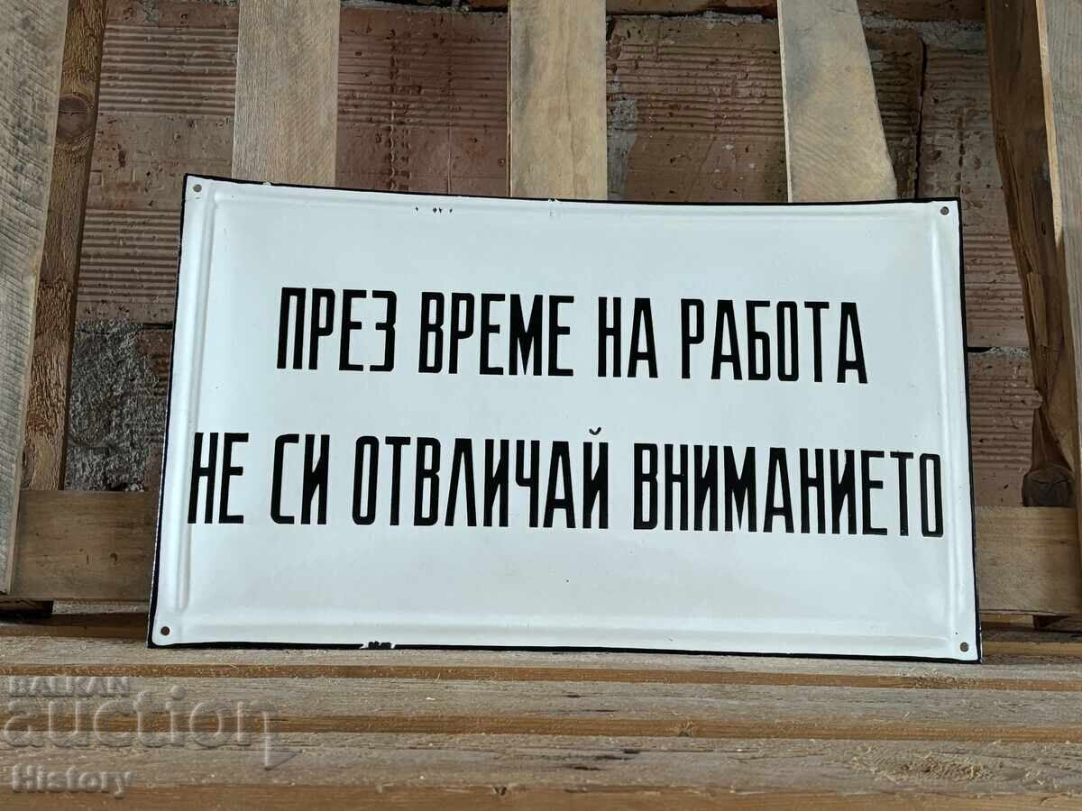 Auction Enamel plate Auction Enamel plate