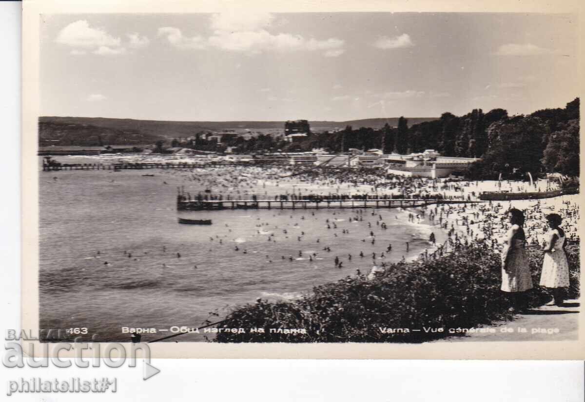 VECHE OK1955 CĂRȚICĂ VARNA PLAJĂ - VEDERE GENERALĂ