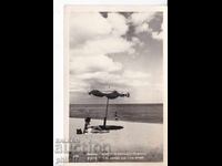 СТАРА ок1955 КАРТИЧКА ВАРНА ЗЛАТНИТЕ ПЯСЪЦИ ПЛАЖЪТ