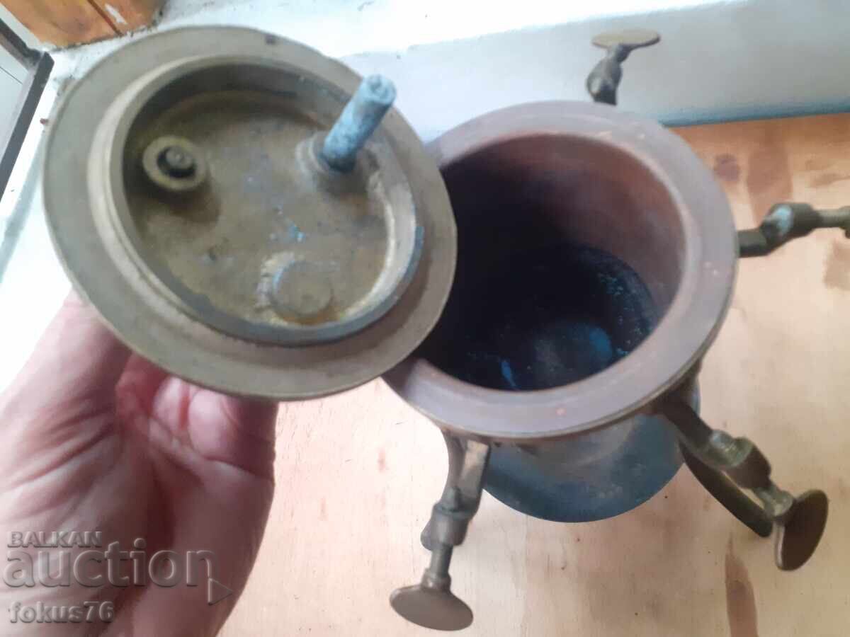 Παλιό, αντίκα αντικείμενο, μπρούτζος, χαλκός, μεταλλική βάση, ποιότητα - 5