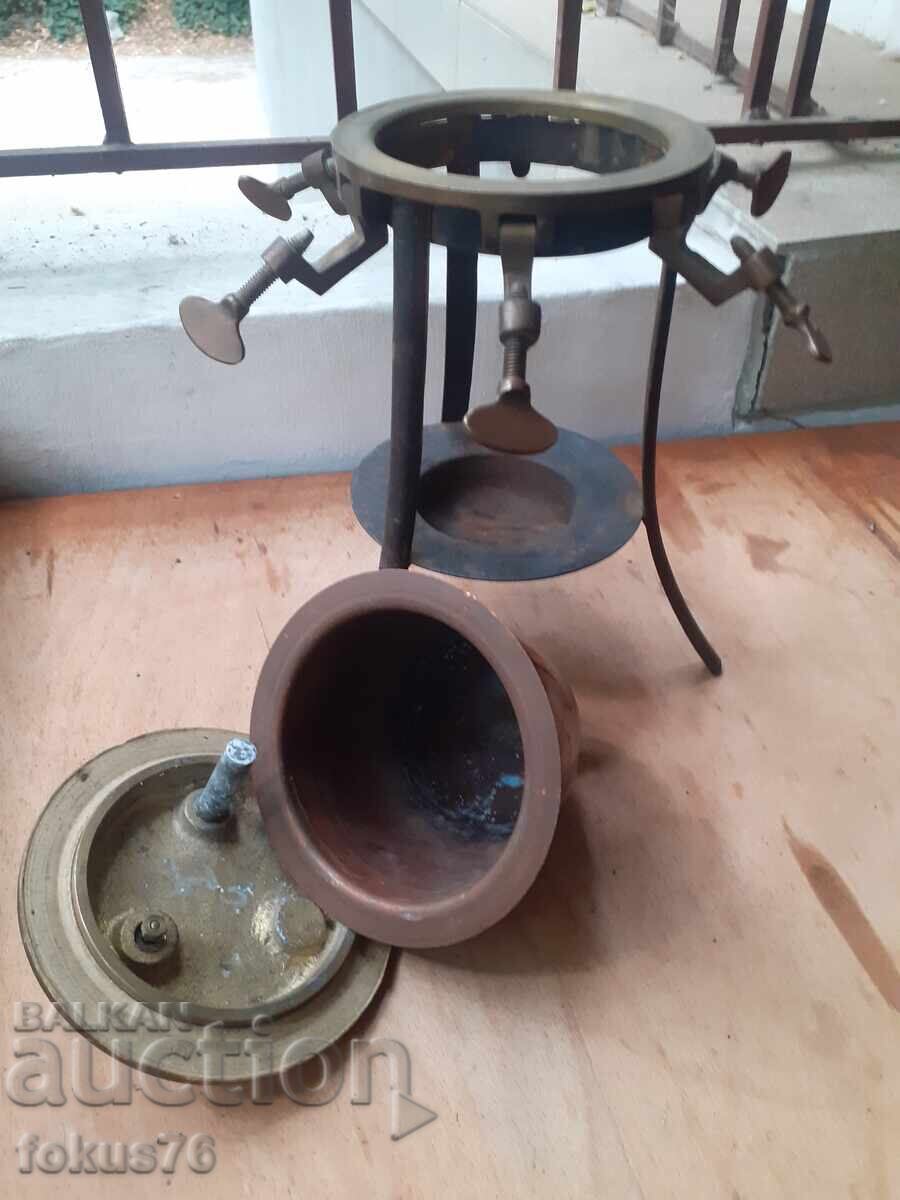 Παλιό, αντίκα αντικείμενο, μπρούτζος, χαλκός, μεταλλική βάση, ποιότητα - 6