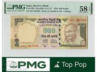India 500 Rupii 2010 Pick 99u PMG Choice About UNC 58 EPQ T
