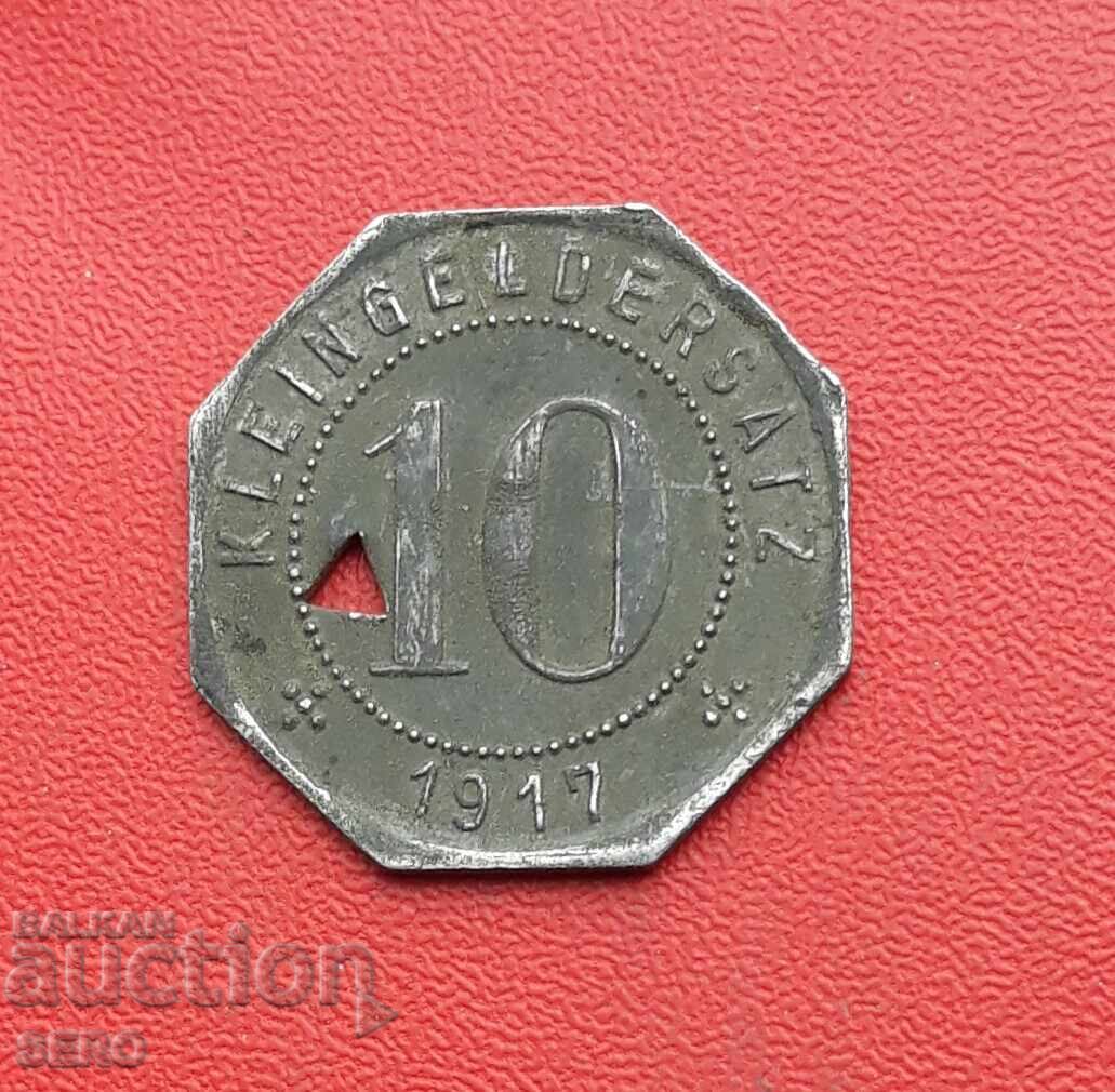 Germany-Baden-Württemberg-Tübingen-10 Pfennig 1917