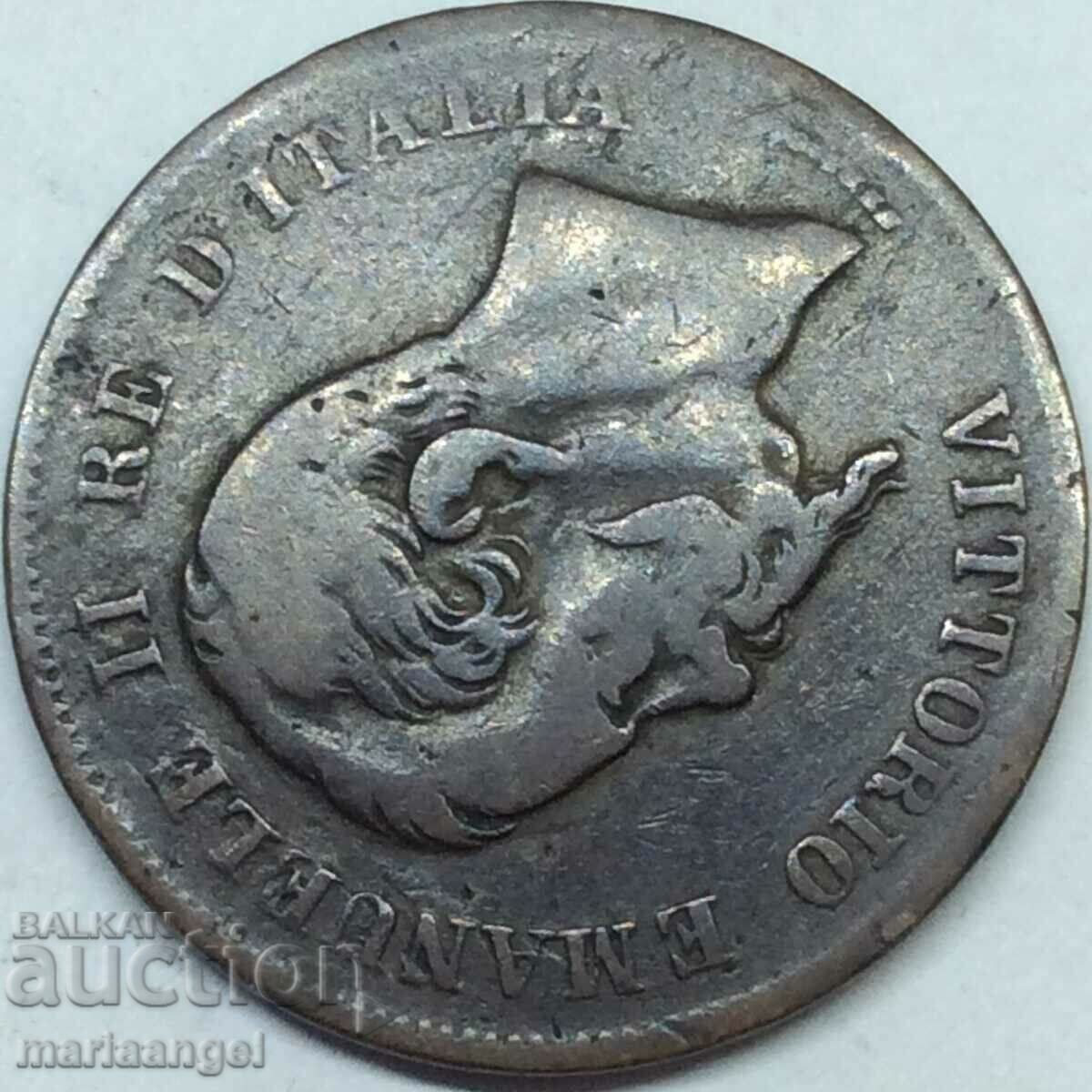 Delivery of 5 centesimi 1862 N - Naples Italy 25mm