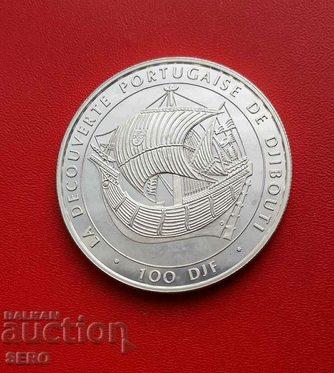 Djibouti-100 francs 1996-silver-very rare-circulation-15000 pcs. with price 97.01 BGN | € 49.60 Djibouti-100 francs 1996-silver-very rare-circulation-15000 pcs. with price 97.01 BGN | € 49.60