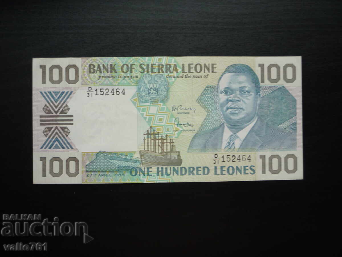 ΣΙΕΡΑ ΛΕΟΝΕ 100 ΛΕΟΝΕΣ 1989 ΝΕΟ UNC